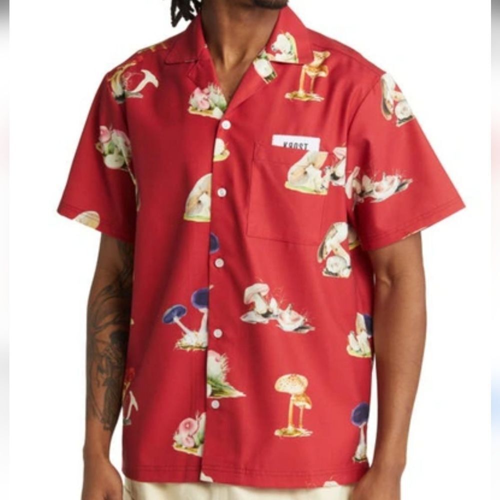 MAGIC MUSHROOM SHORT SLEEVE SHIRT BY KROST - MEN'S SIZE MEDIUM - NWOT - Picture 3 of 11